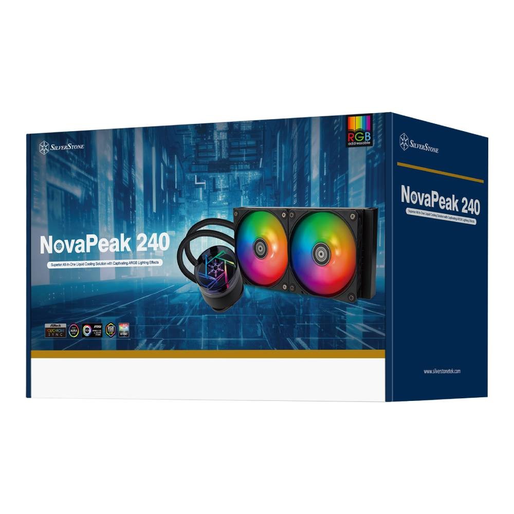 ชุดระบายความร้อนซีพียู SilverStone NovaPeak 240 ARGB Black (SST-NP240-ARGB)