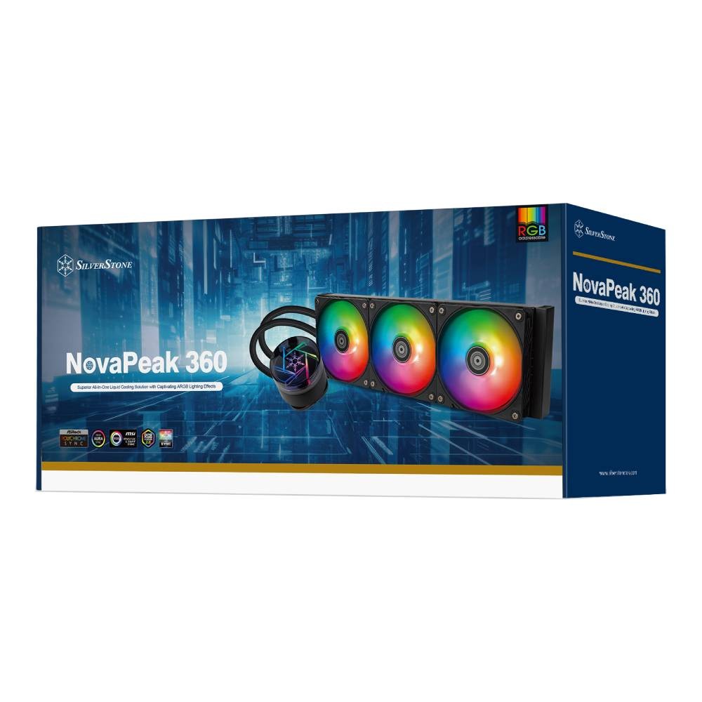 ชุดระบายความร้อนซีพียู SilverStone NovaPeak 360 ARGB Black (SST-NP360-ARGB)