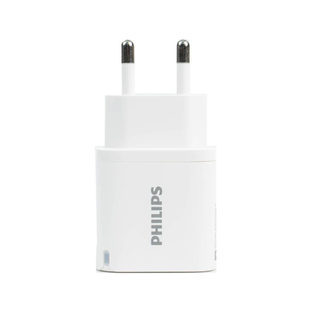 อะแดปเตอร์ Philips Wall Charger 1 USB-A / 1 USB-C 33W GaN White (TISI)