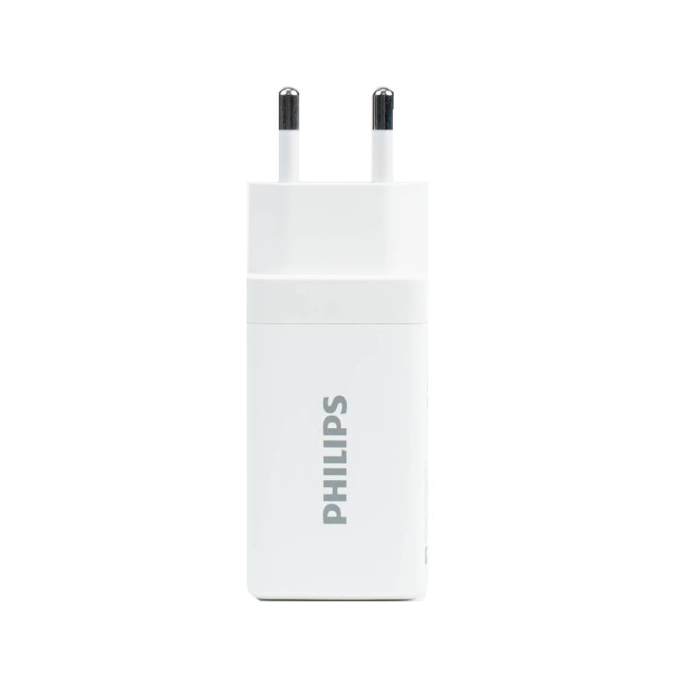 อะแดปเตอร์ Philips Wall Charger 1 USB-A / 2 USB-C 65W GaN White (TISI)