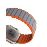 Mutural สาย Apple Watch Strap Series 6,7,8,9 (38/40/41mm) XuanSe Gray Orange
