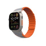 Mutural สาย Apple Watch Strap Series 6,7,8,9,10,11Ultra (42/44/45/46/49mm) XuanSe Grey Orange