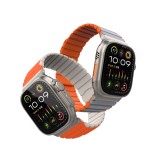 Mutural สาย Apple Watch Strap Series 6,7,8,9,10,11Ultra (42/44/45/46/49mm) XuanSe Grey Orange