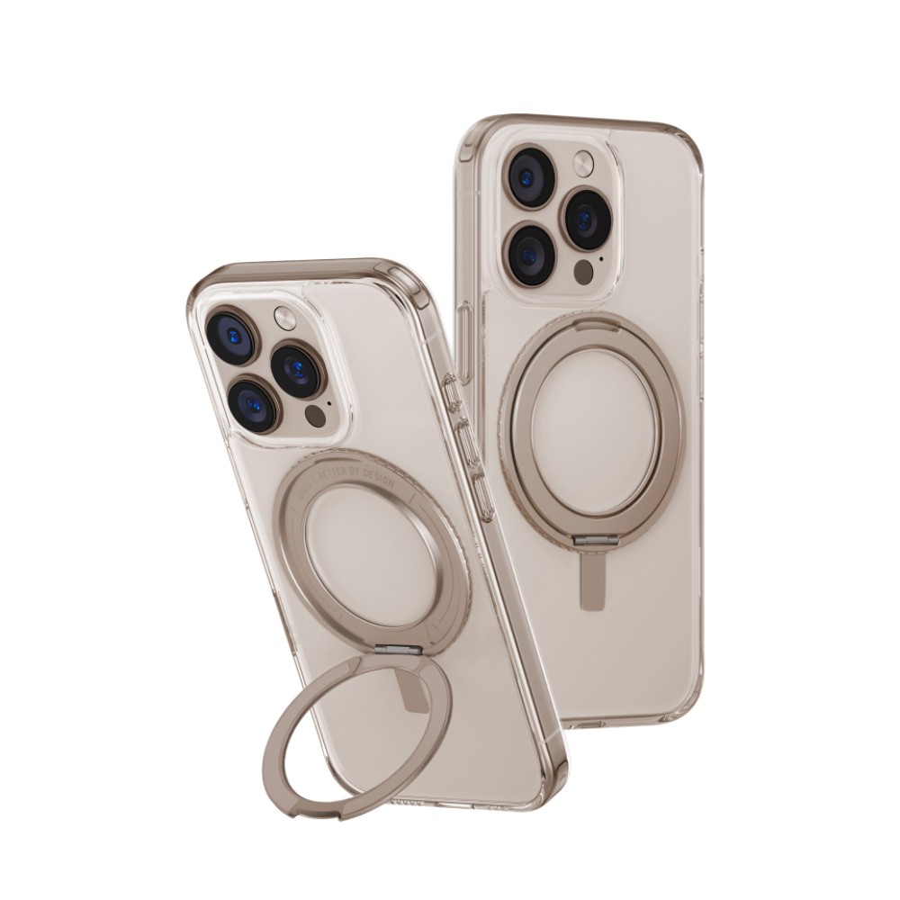 เคส Uniq iPhone 16 Pro Magclick 360 Rotating Kickstand Taupe Gold