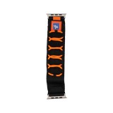 Blue Box สาย Apple Watch Strap Series 6,7,8,9,10,11,SE1,SE2 (39/40/41/42mm) mm Woven Laces Black/Orange