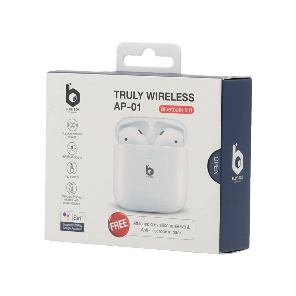 หูฟังไร้สาย Blue Box Earbud Wireless TWS AP-01 White