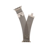 Blue Box สาย Apple Watch Strap Series 6,7,8,9,10,11,SE1,SE2,Ultra (44/45/46/49mm) New Metal Tile Silver
