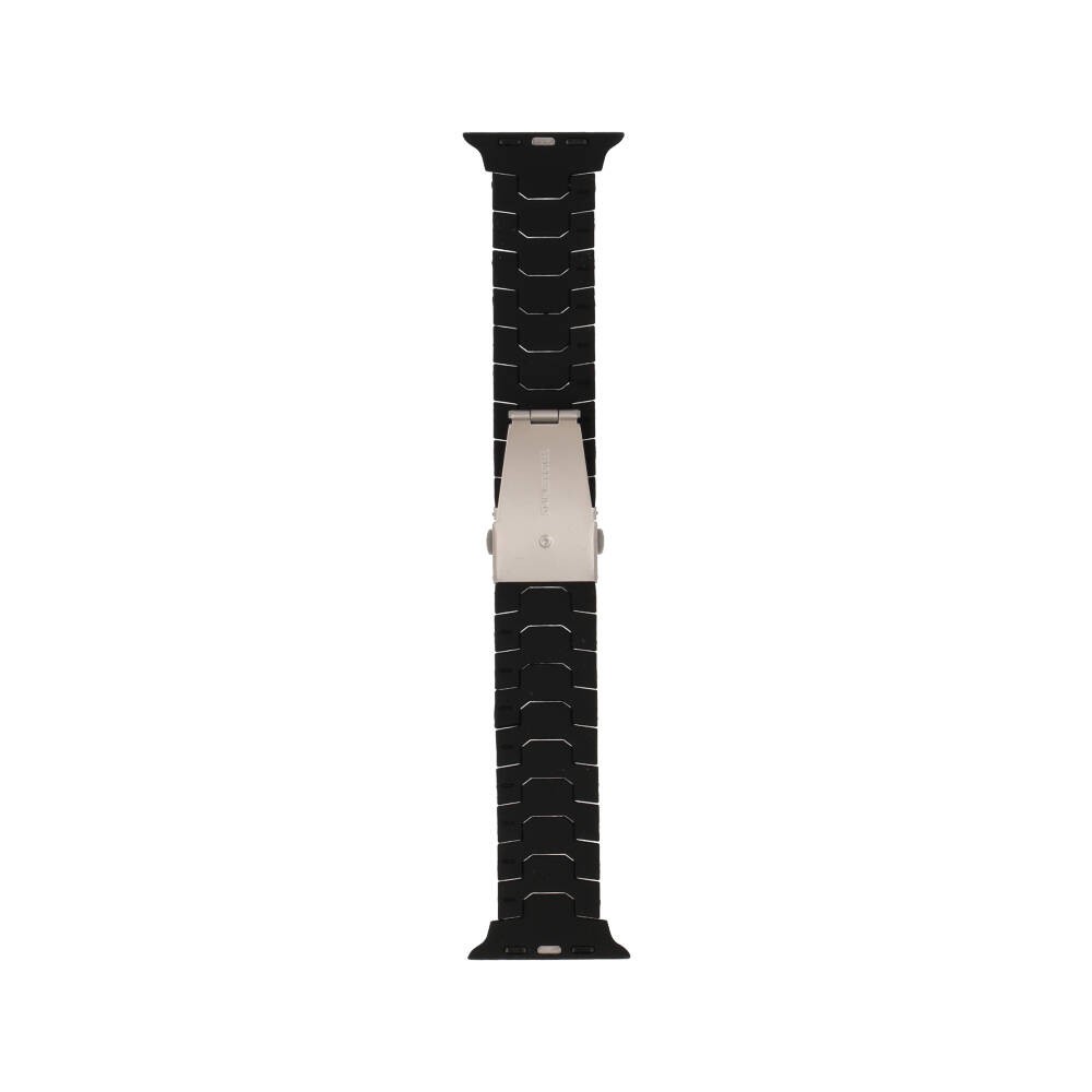 Blue Box สาย Apple Watch Strap Series 6,7,8,9,10,11,SE1,SE2,Ultra (44/45/46/49mm) Webbing Rubber Black