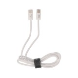 สายชาร์จ TECHPRO USB-C to USB-C Cable 60W 1M. Knitting White (TP-C05)