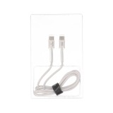 สายชาร์จ TECHPRO USB-C to USB-C Cable 60W 1M. Knitting White (TP-C05)