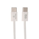 สายชาร์จ TECHPRO USB-C to USB-C Cable 60W 1M. Knitting White (TP-C05)