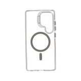เคส QPLUS Samsung S25 Ultra Magnetic Transparent Gray with Camera Stand