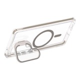 เคส QPLUS Samsung S25 Ultra Magnetic Transparent Gray with Camera Stand