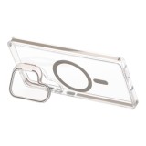 เคส QPLUS Samsung S25 Ultra Magnetic Transparent Gray with Camera Stand