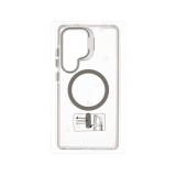 เคส QPLUS Samsung S25 Ultra Magnetic Transparent Gray with Camera Stand