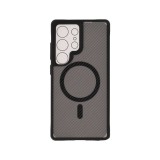เคส QPLUS Samsung S25 Ultra Magnetic Carbon Clear