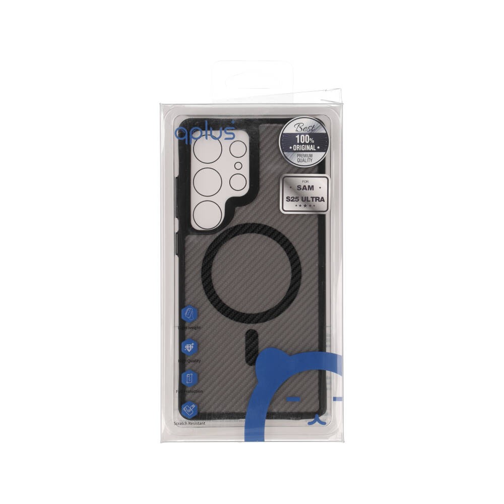 เคส QPLUS Samsung S25 Ultra Magnetic Carbon Clear