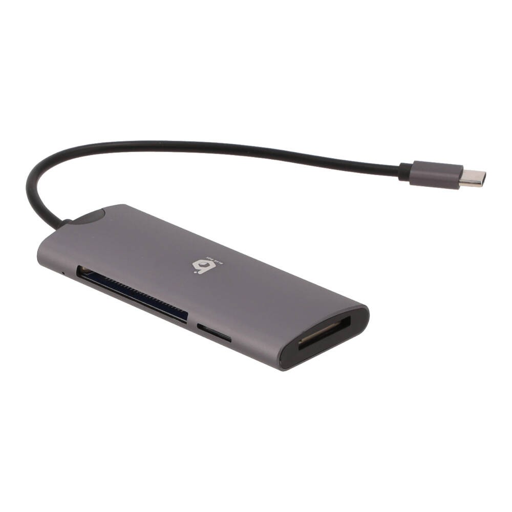 Blue Box 6-in-1 Type-C Card Reader Silver Gray