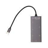 Blue Box 6-in-1 Type-C Card Reader Silver Gray