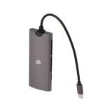 Blue Box 6-in-1 Type-C Card Reader Silver Gray
