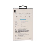 Blue Box 6-in-1 Type-C Card Reader Silver Gray