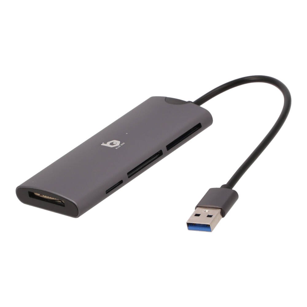 Blue Box 6-in-1 USB-A Card Reader Silver Grey