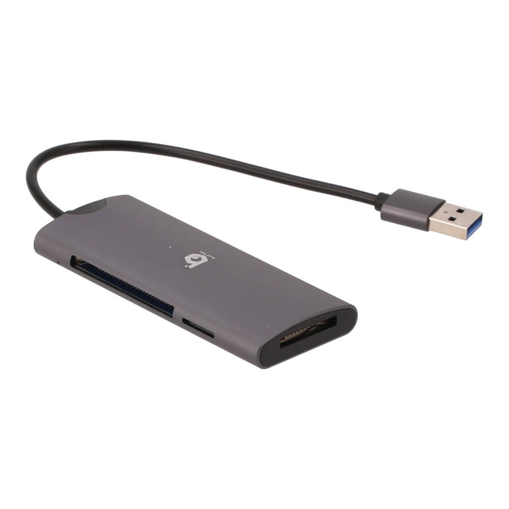 Blue Box 6-in-1 USB-A Card Reader Silver Grey