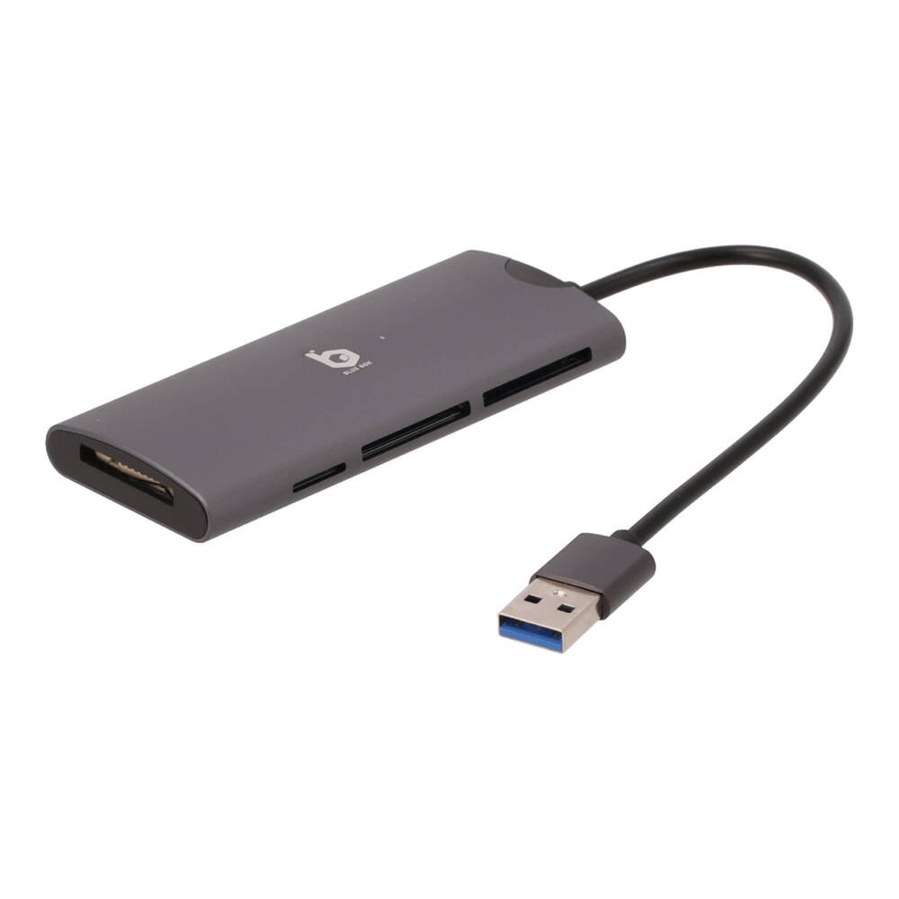 Blue Box 6-in-1 USB-A Card Reader Silver Grey