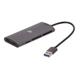 Blue Box 6-in-1 USB-A Card Reader Silver Grey