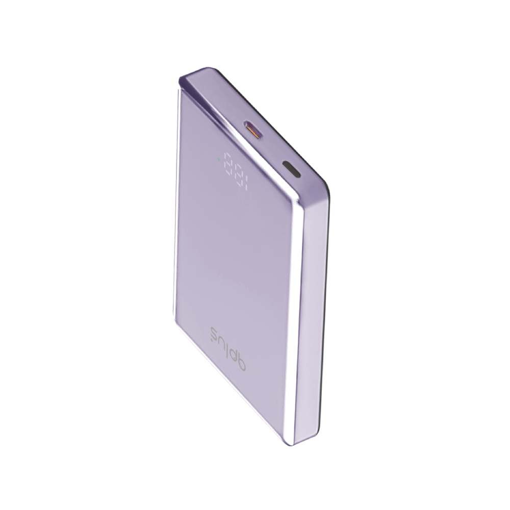 พาวเวอร์แบงค์ QPLUS Mini 10,000 mAh Magnetic Wireless W1031 Purple