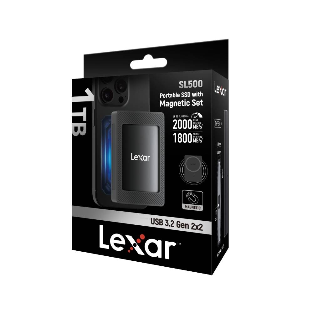 ฮาร์ดดิสก์ Lexar SSD Ext Portable SL500 with Magnetic Set 1TB
