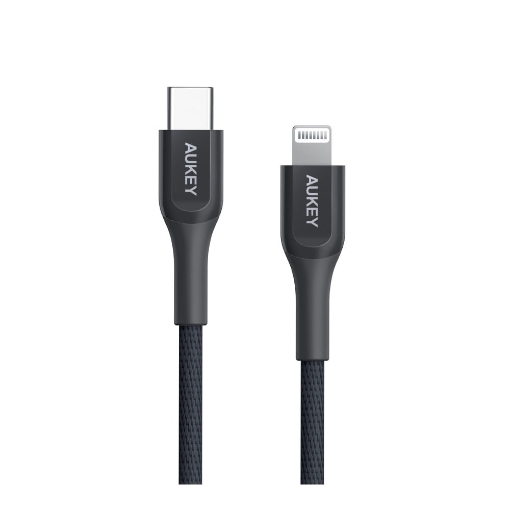 สายชาร์จ AUKEY USB-C to Lightning Cable Kevar (MFI) 1.2M. Black (CB-AKL3)