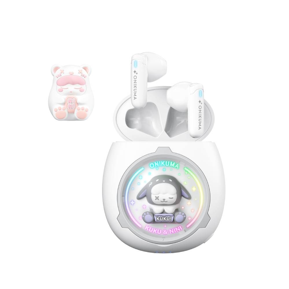 หูฟังเกมมิ่ง Onikuma T302 KUKU & NiNi TWS White