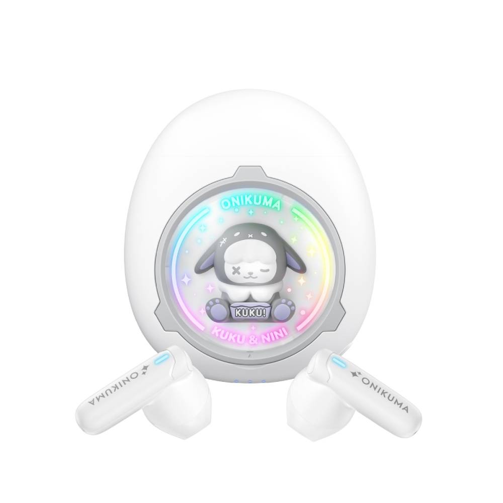 หูฟังเกมมิ่ง Onikuma T302 KUKU & NiNi TWS White