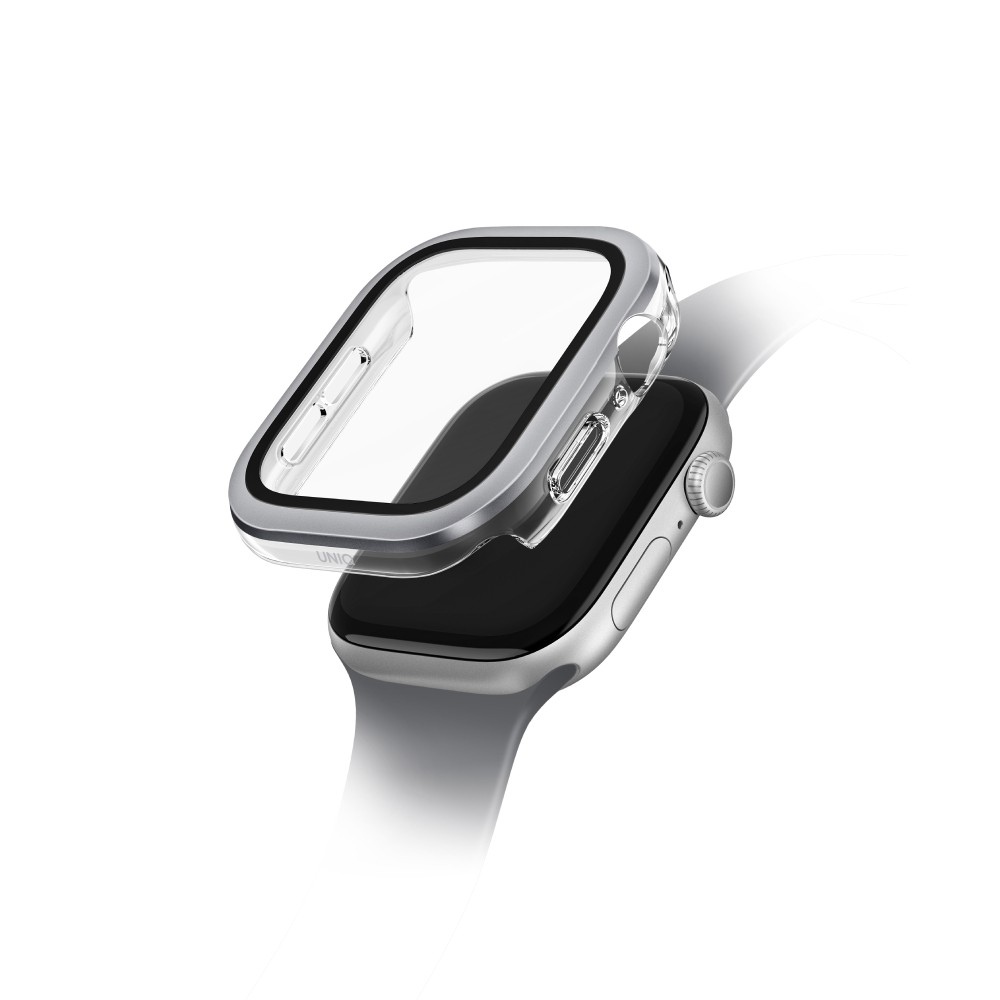 Uniq เคส Apple Watch Series 10,11 (42mm) Voute Tempered Glass Screen - Silver