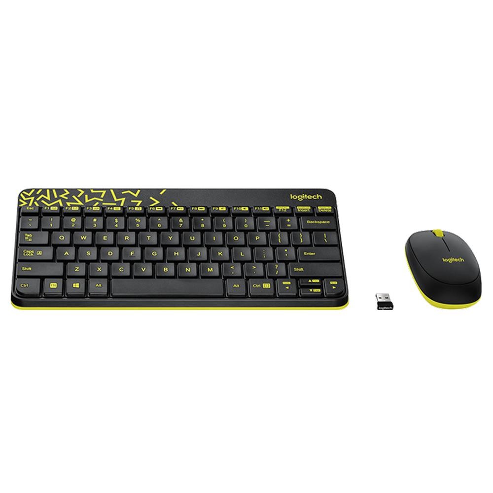 Logitech Wireless Mouse + Keyboard MK240 Black Chartreuse (TH/EN)