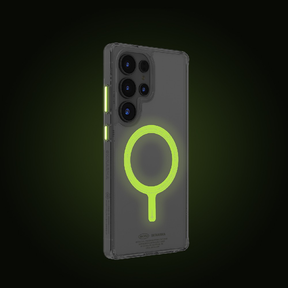 เคส Skinarma Samsung S25 Ultra Saido Mag Charge (NiteGlow Edition) Lime Green