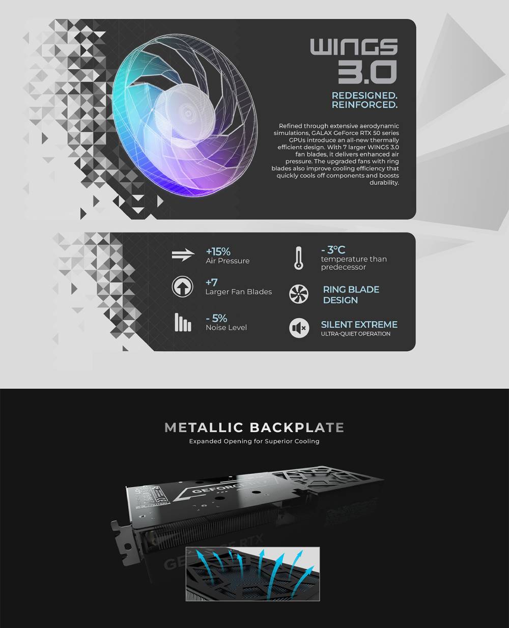 การ์ดจอ GALAX GeForce RTX 5080 1-Click OC