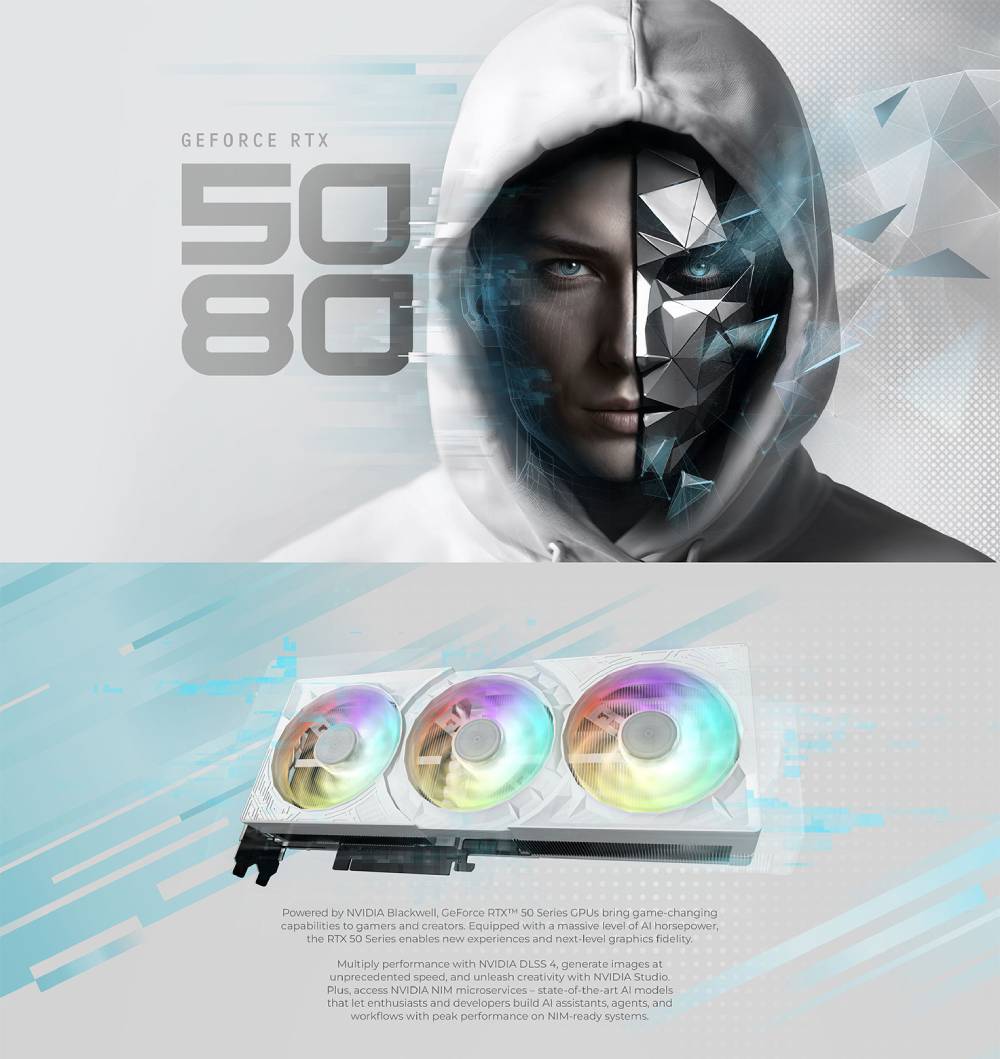 การ์ดจอ GALAX GeForce RTX 5080 1-Click OC
