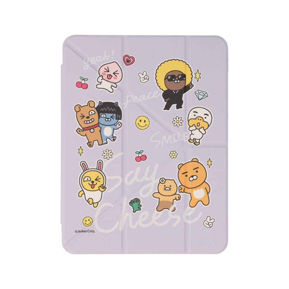 QPLUS x KAKAO & Friends เคส iPad Air 11" M3 (2025)/iPad Air 11" M2/iPad Air 5/4 Y Model Say Cheese Purple