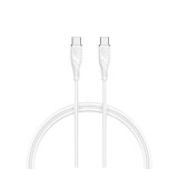 สายชาร์จ QPLUS USB-C to USB-C Cable 60W 1M. White (T3)
