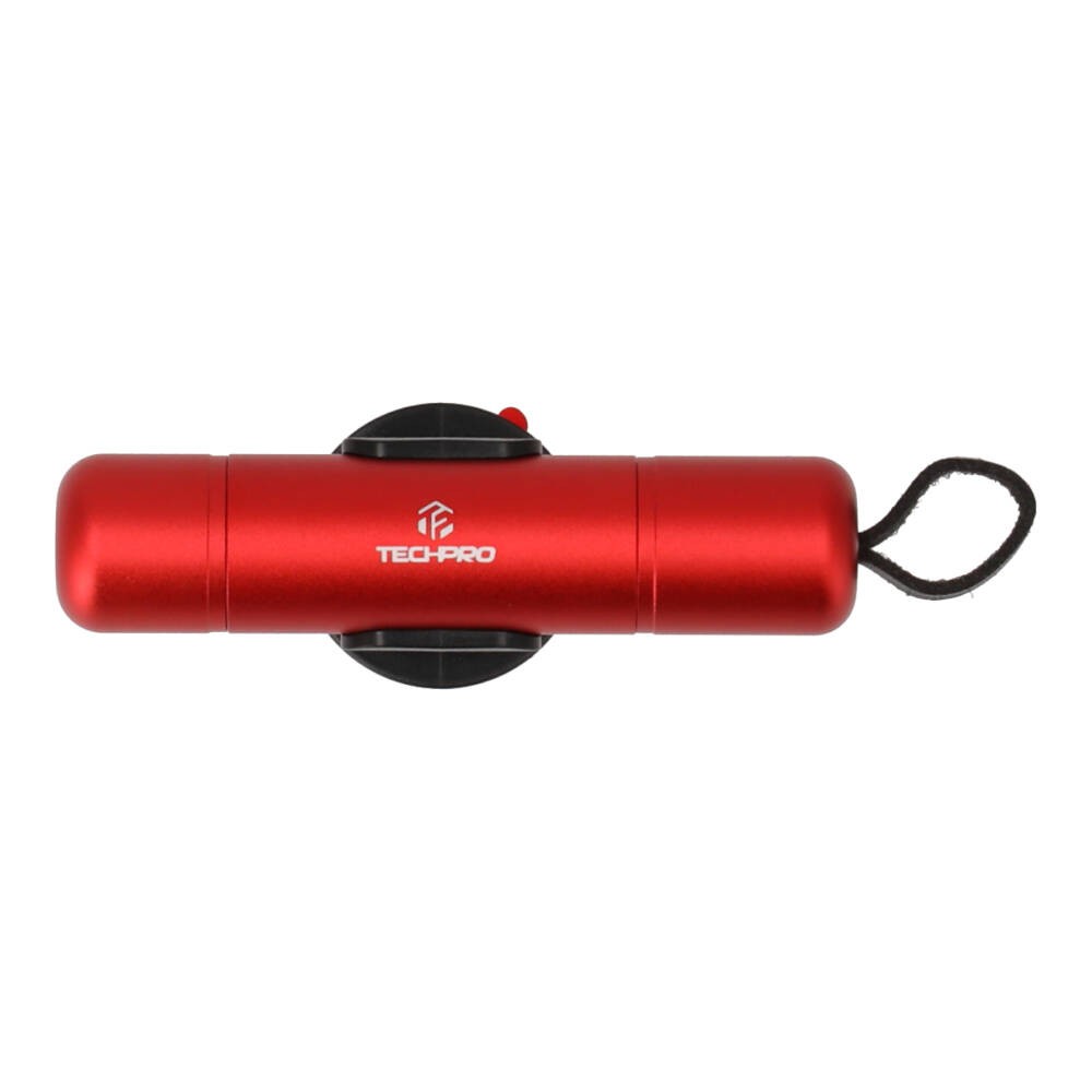 ค้อนทุบกระจกนิรภัย TECHPRO Vehicle-mounted 2-in-1 Safety Hammer Red