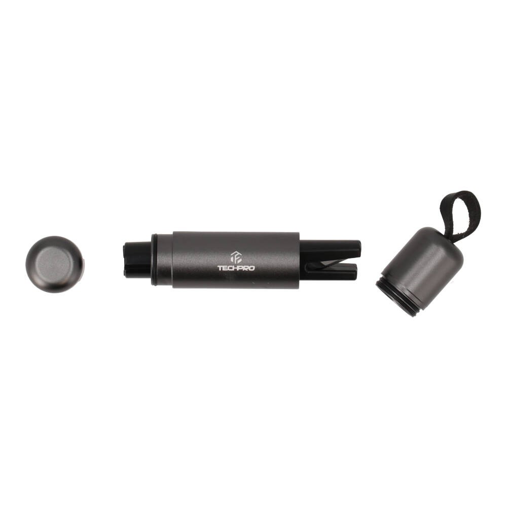 ค้อนทุบกระจกนิรภัย TECHPRO Vehicle-mounted 2-in-1 Safety Hammer Grey