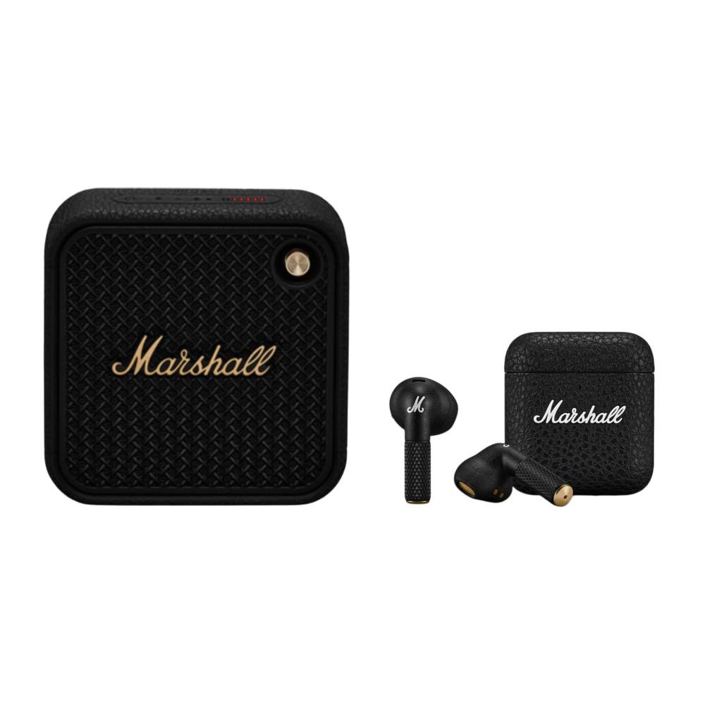 ลำโพง Marshall Willen II Black and Brass + หูฟัง Marshall Minor IV Black (Bundle Pack)