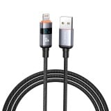สายชาร์จ ALPHA.X USB-A to Lightning Cable 12W 1.2M Black (ALU-AL09)