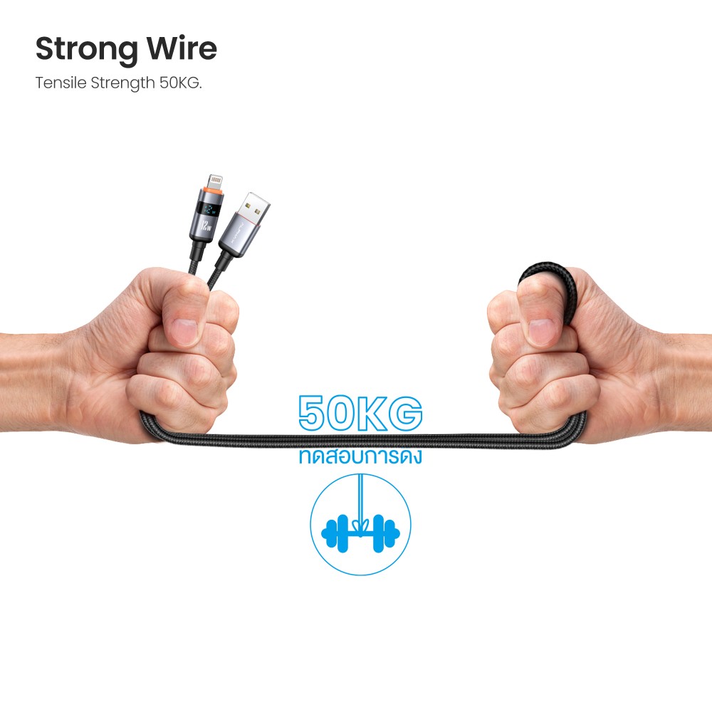 สายชาร์จ ALPHA.X USB-A to Lightning Cable 12W 1.2M Black (ALU-AL09)