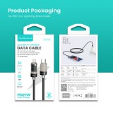 สายชาร์จ ALPHA.X USB-C to Lightning Cable 27W 1.2M Black (ALU-CL10)