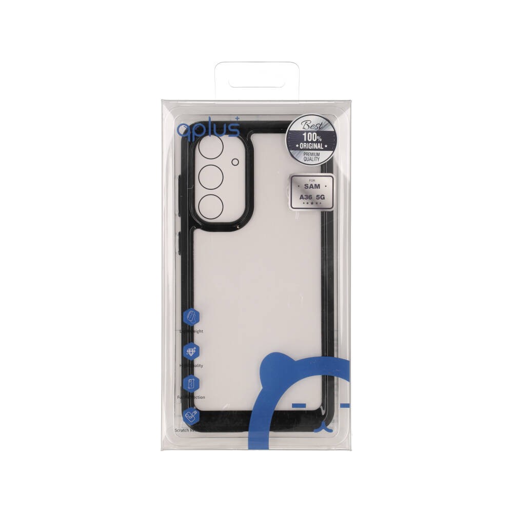 QPLUS เคส Samsung A36 5G Black/Transparent