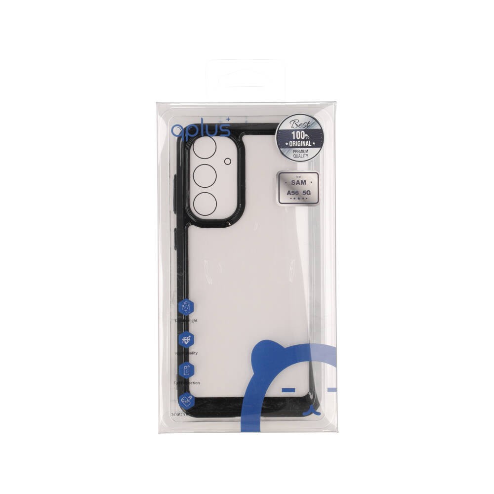 QPLUS เคส Samsung A56 5G Black/Transparent