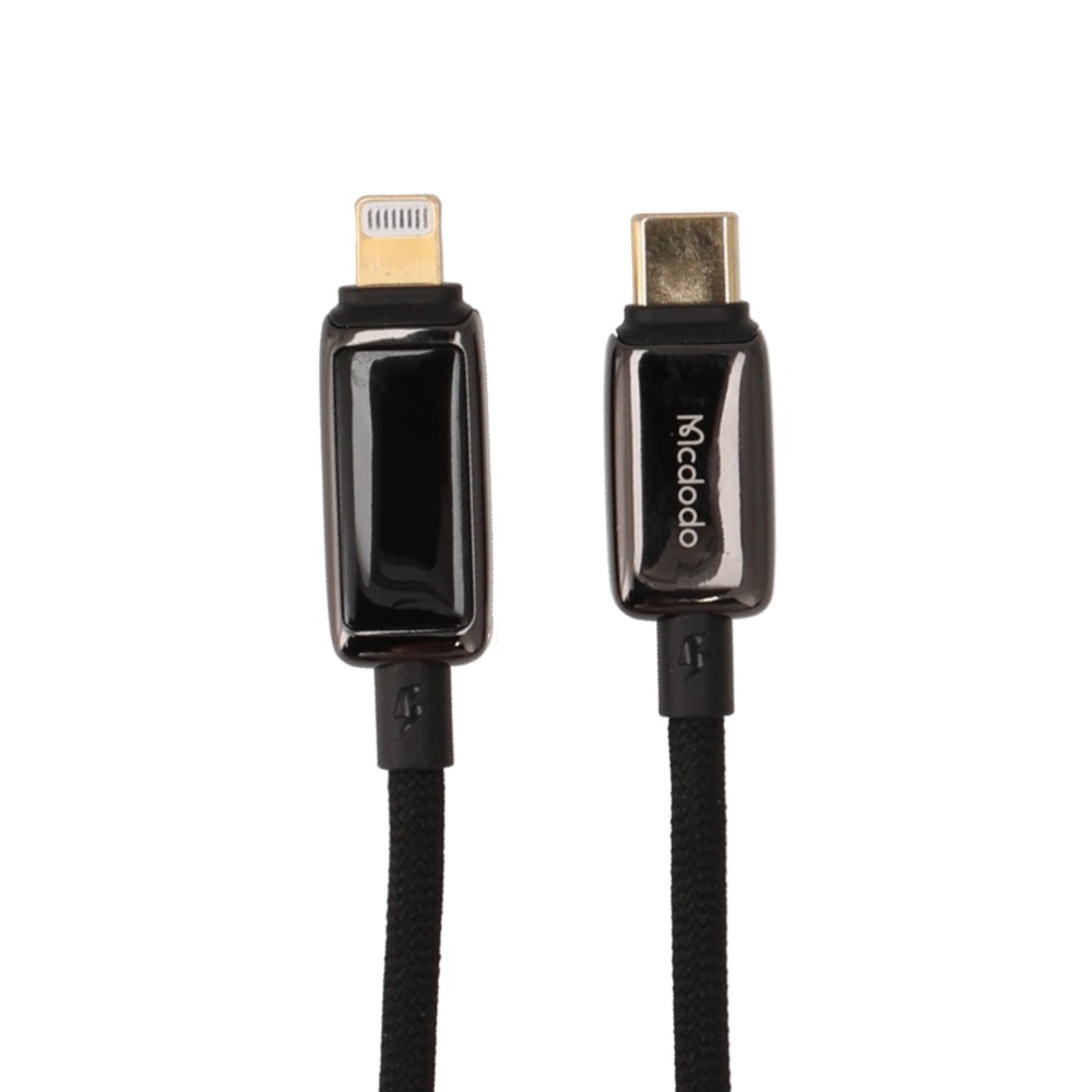 สายชาร์จ Mcdodo USB-C to Lightning Cable 36W Breathing Light LED Display & Data Sync 1.2M Black (CA-6670)